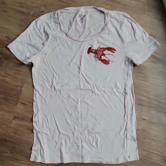 J. Crew Tops - J. Crew Light Pink Tee with "Cape Cod" Print Size XS 100% Cotton